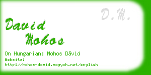 david mohos business card